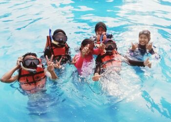 Pelatihan Snorkeling, Sajikan Keseruan bagi Kontingen Jamnas Jakarta Pusat