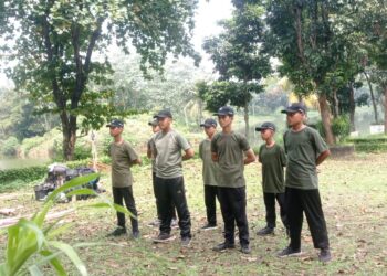 Dimas Septiana, Penggalang Jasinga Semangat Ikuti Latihan Terakhir Peserta Jamnas XI 2022 Kwarcab Bogor