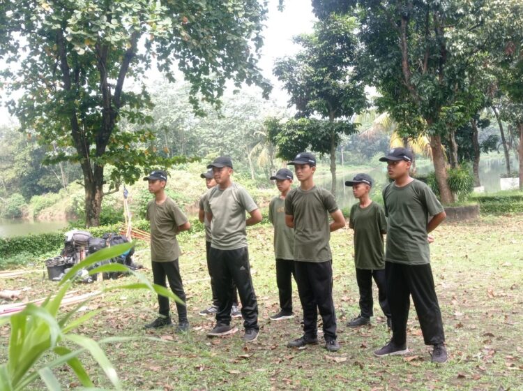 Dimas Septiana, Penggalang Jasinga Semangat Ikuti Latihan Terakhir Peserta Jamnas XI 2022 Kwarcab Bogor