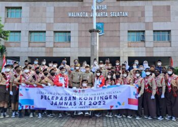 Pelepasan Kwarcab Jakarta Selatan Menuju Jamnas XI 2022 Dilaksanakan di Kantor Walikota