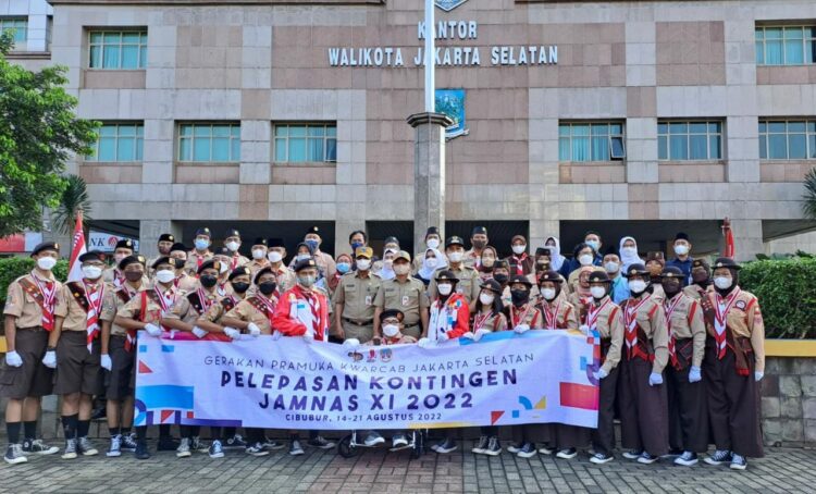 Pelepasan Kwarcab Jakarta Selatan Menuju Jamnas XI 2022 Dilaksanakan di Kantor Walikota