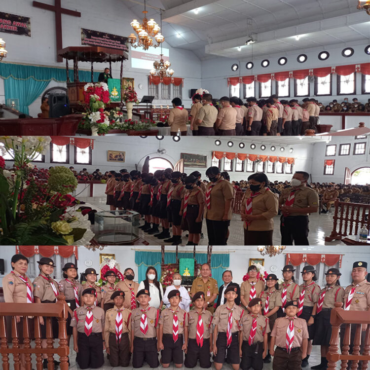 Sebelum Berangkat, Peserta Jamnas XI 2022 Koncab Minahasa Didoakan di Gereja GMIM Sentrum Tondano