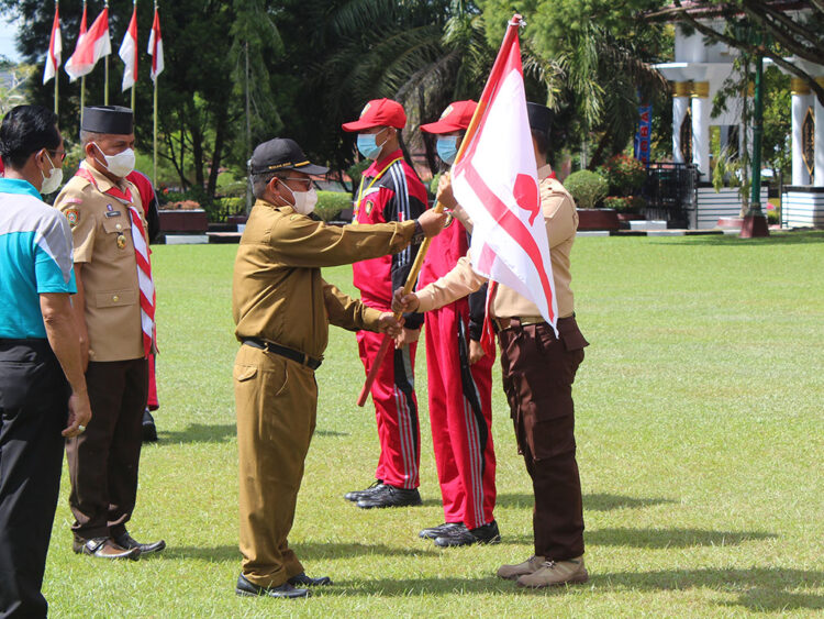 Kontingen Cabang Kotawaringin Barat Peserta Jamnas XI 2022 Dilepas Secara Resmi oleh Setda